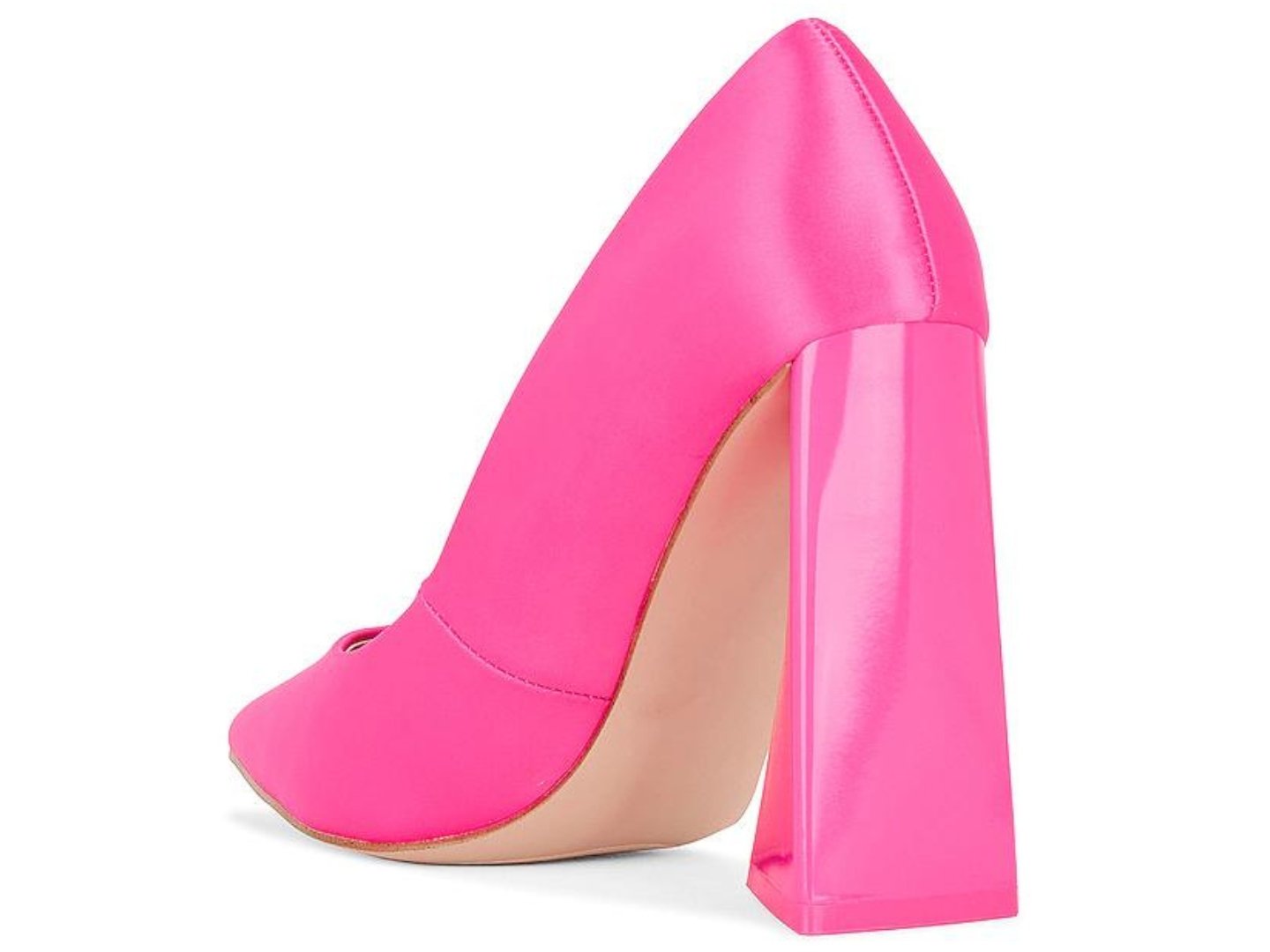 Buy Dusty Pink Satin Almond Toe Block Heel With Rhinestones Applique Women Wedding  Shoes, Bridesmaids Shoes, Bridal Shoes, Block Heels Online in India - Etsy